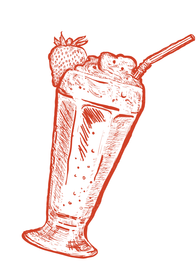 close-up of a milkshake