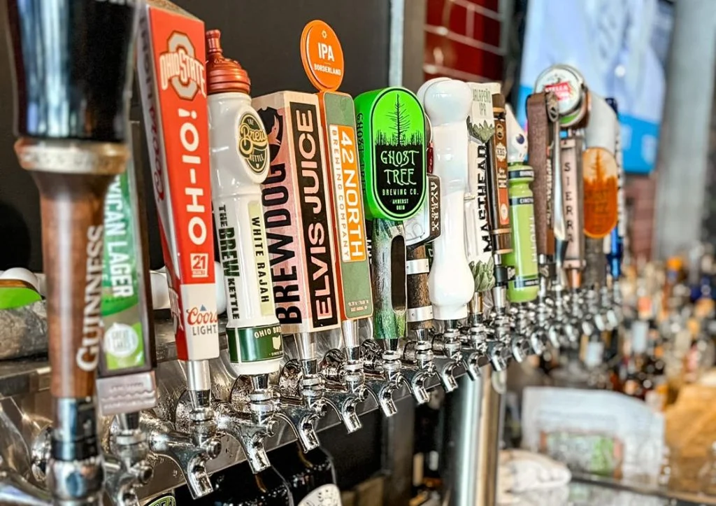 multiple different draft beers